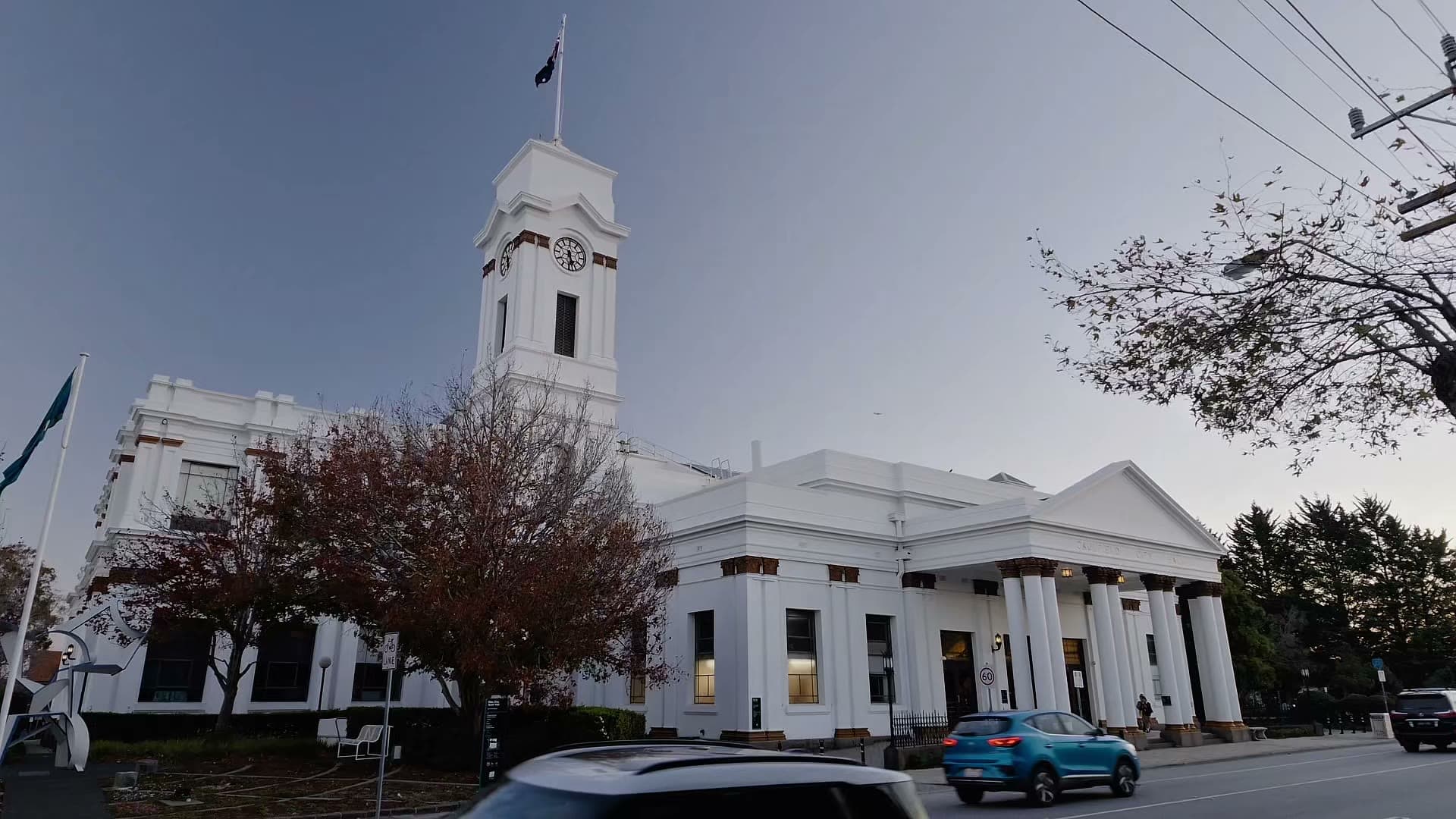 Glen Eira Town Hall in Caulfield, the venue of the 2026 grand final, in afternoon light